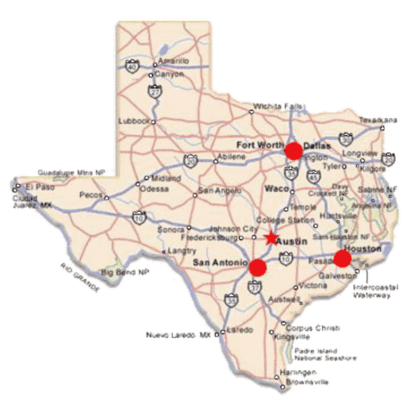 austin texas map ROC