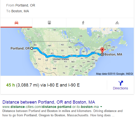 portlnad umpqua distance boston